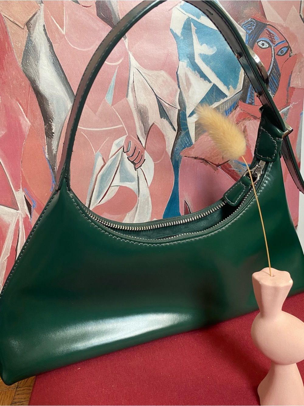 Like-New Staud Scotty Bag in Deep Forest Green w/ Original Dust Bag